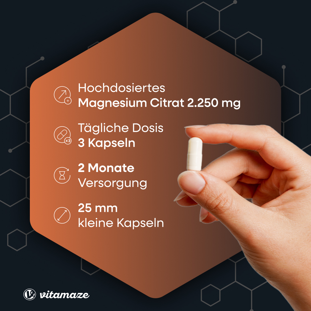 vitamaze MAGNESIUMCITRAT 360mg  180 St Kapseln