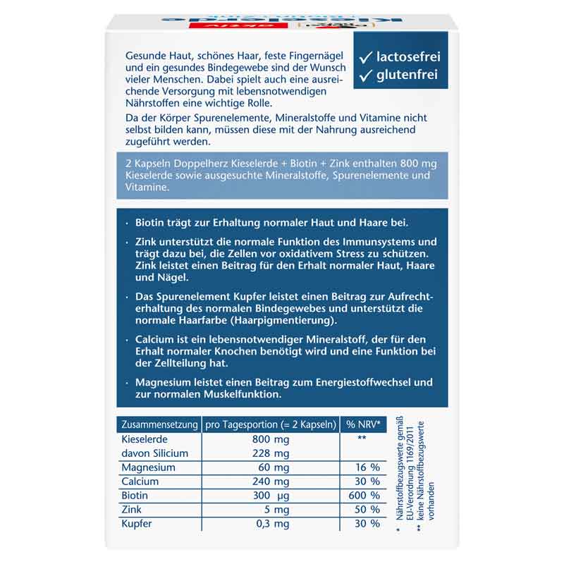 Doppelherz aktiv Kieselerde + Biotin + Zink 40 St Kapseln
