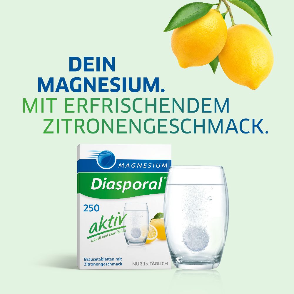 MAGNESIUM Diasporal 250 aktiv 20 St Brausetabletten