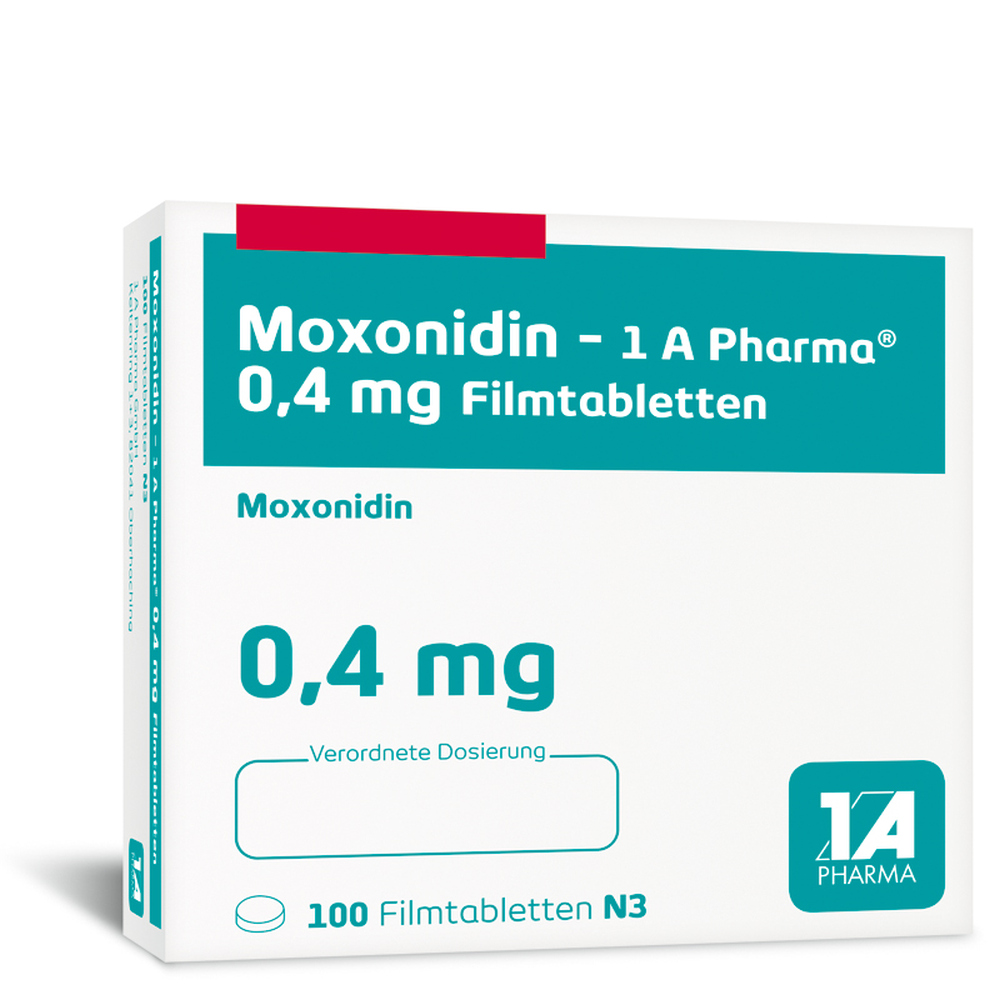 MOXONIDIN-1 A Pharma 0,4 mg Filmtabletten 100 St Filmtabletten