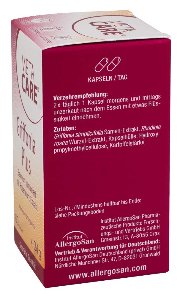 META CARE Griffonia+ Kapseln 60 St Kapseln