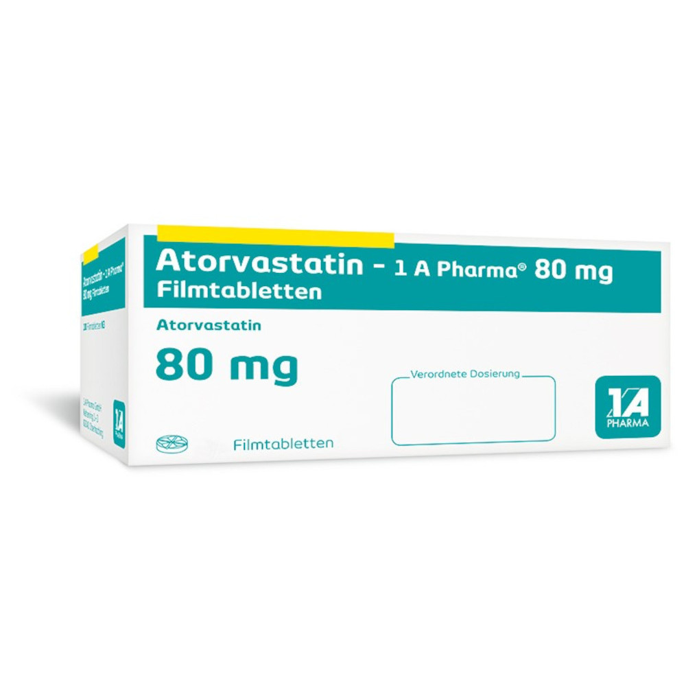 Atorvastatin-1 A Pharma 80mg 30 St Filmtabletten
