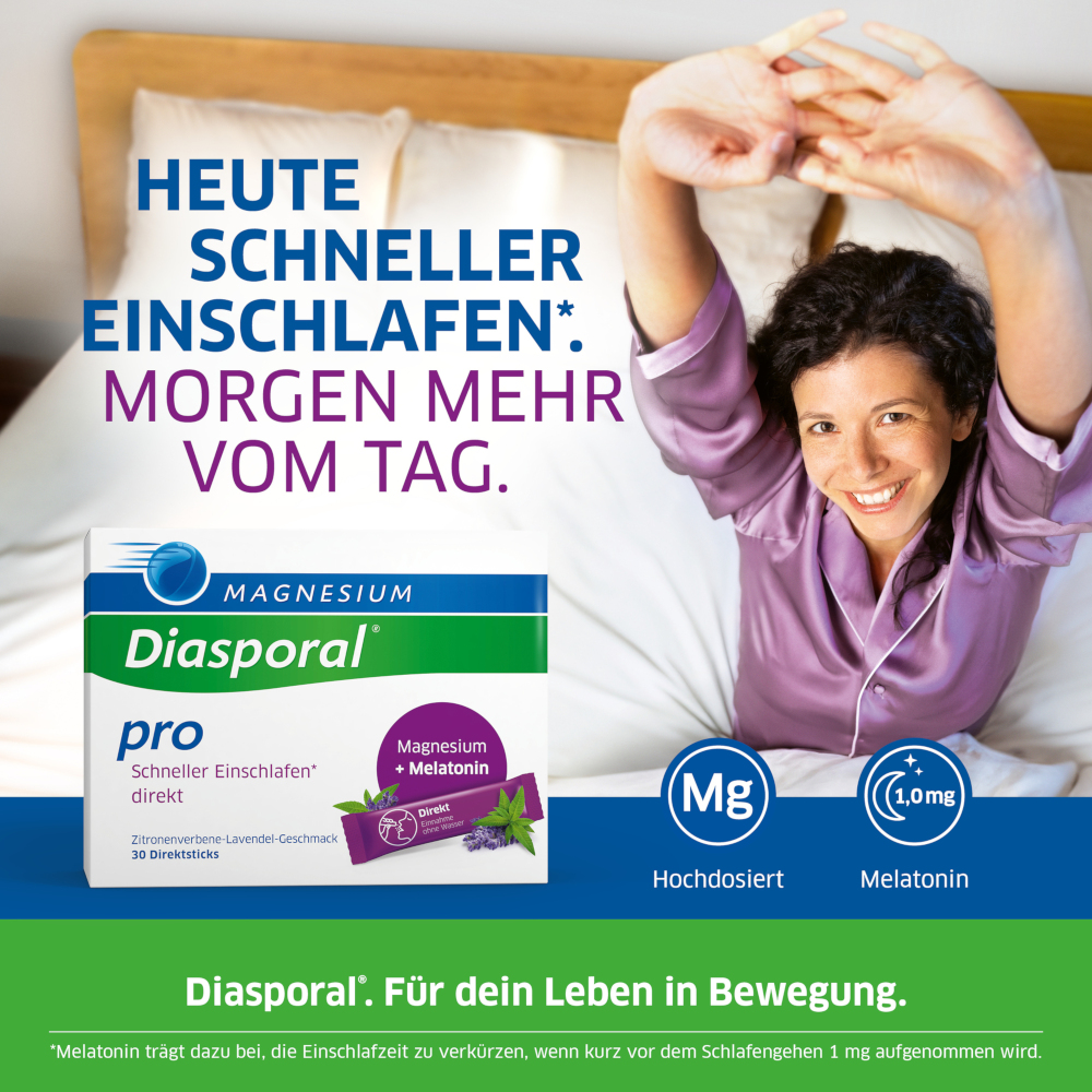 Magnesium Diasporal pro schneller Einschlafen 30 St Granulat