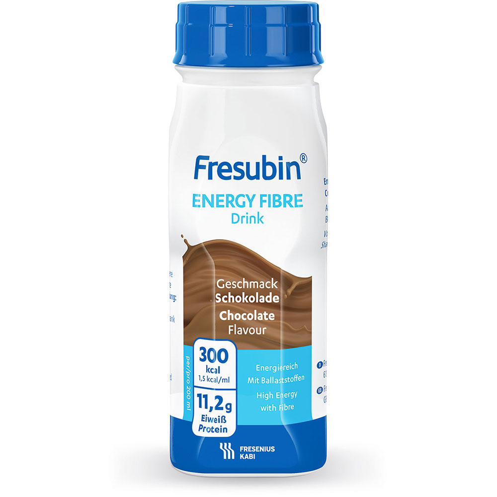 Fresubin Energy Fibre Trinknahrung Schokolade 6X4X200 ml Lösung