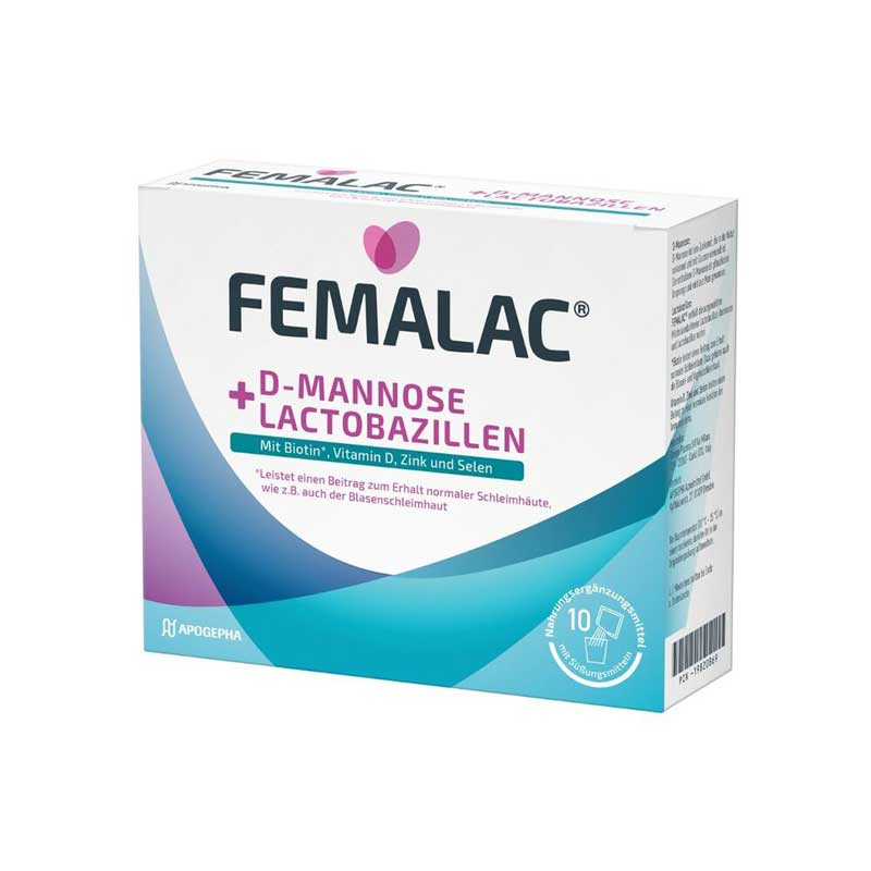 FEMALAC D-MANNOSE + LACTOBAZILLEN 10 St Pulver zur Herstellung einer Lösung zum Einnehmen