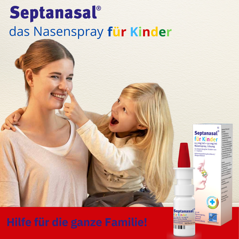 Septanasal f&uuml;r Kinder 0,5mg/ml + 50mg/ml Nasenspray 10 ml Nasenspray