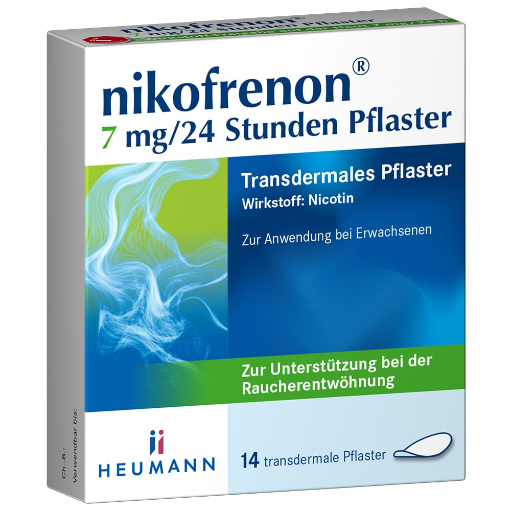 nikofrenon 7 mg/24 Stunden Pflaster, 14 St 14 St Pflaster transdermal