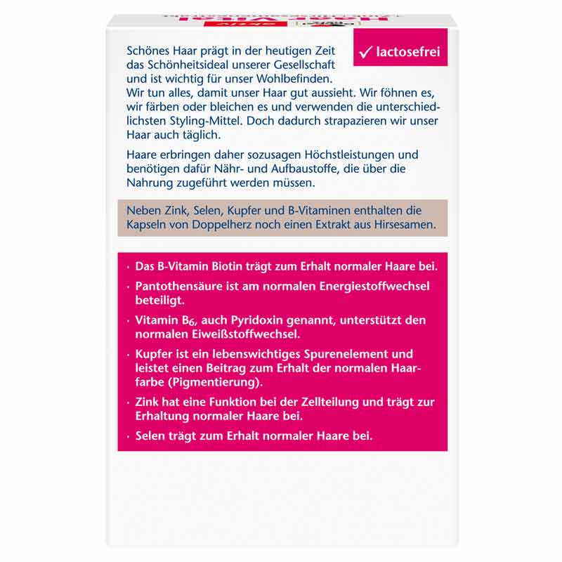 Doppelherz aktiv Haar Vital + Zink  + Hirsesamenextrakt 30 St Kapseln