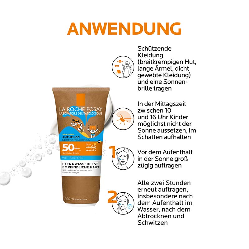 LA ROCHE-POSAY ANTHELIOS Dermo-Kids Wet Skin Gel LSF 50+ 200 ml Gel