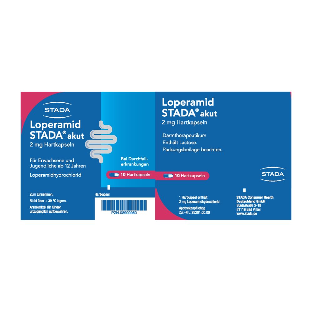 Loperamid STADA akut 2 mg 10 St Hartkapseln