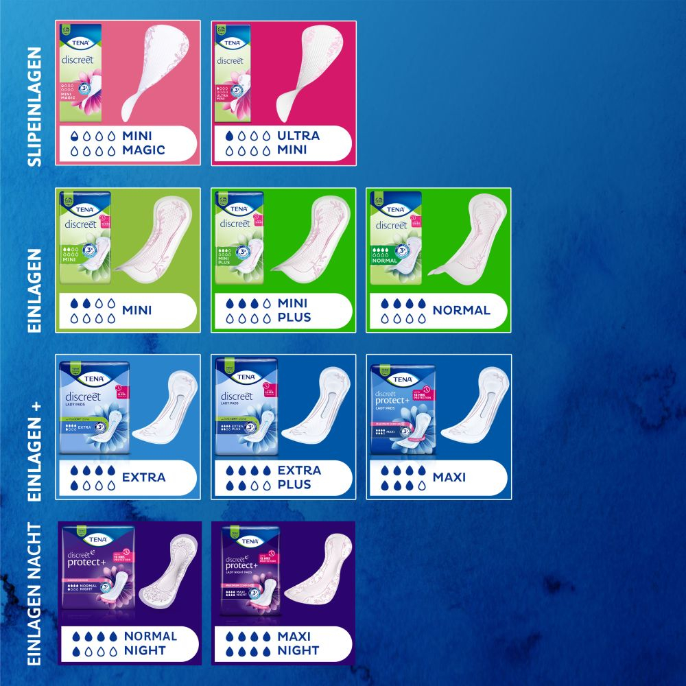 TENA LADY PADS discreet EXTRA Inkontinenz Einlagen 12X20 St