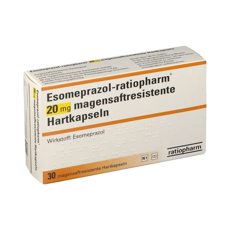 Esomeprazol-ratiopharm 20mg 30 St Kapseln magensaftresistent