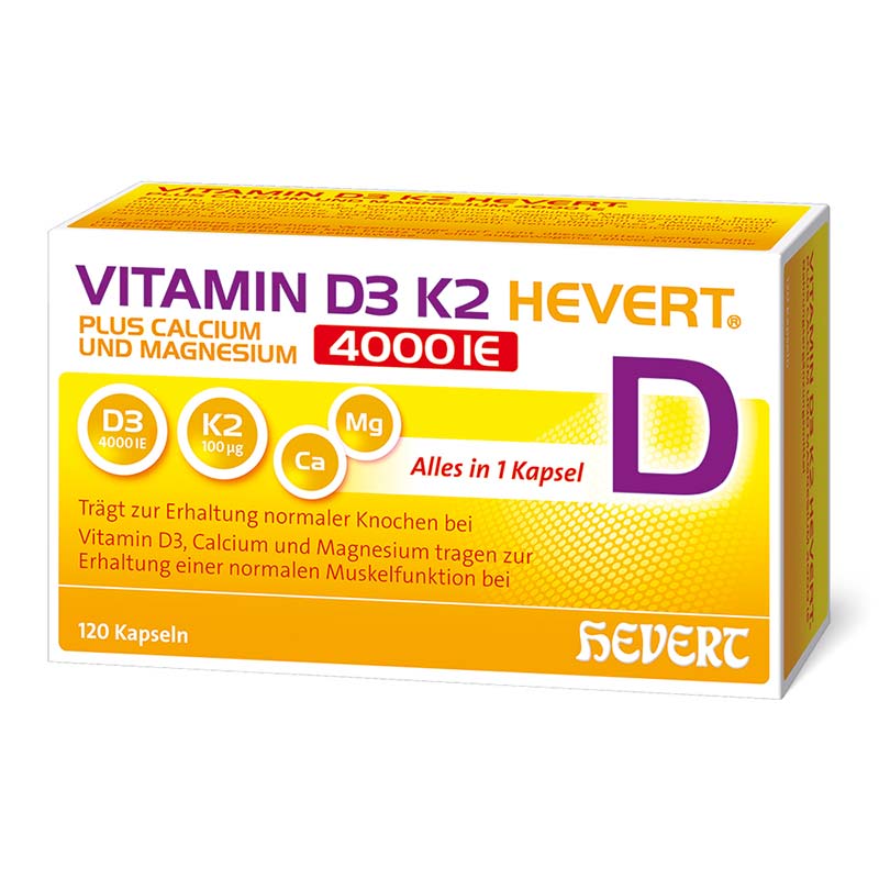 VITAMIN D3K2 HEVERT 4000IE 120 St Kapseln