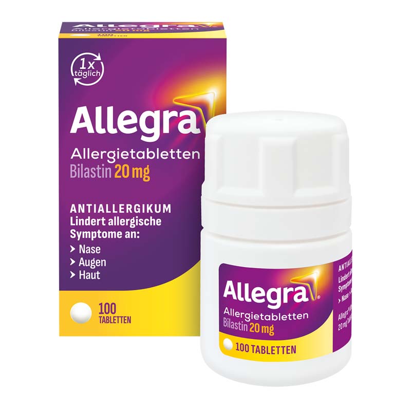 Allegra Allergietabletten Bilastin 20mg 100 St Tabletten