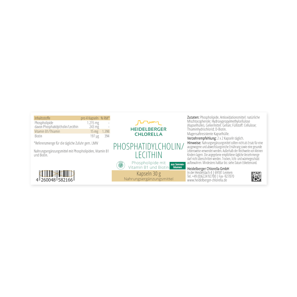 Phosphatidylcholin/lecithin Phospholipid 60 St 60 St Kapseln
