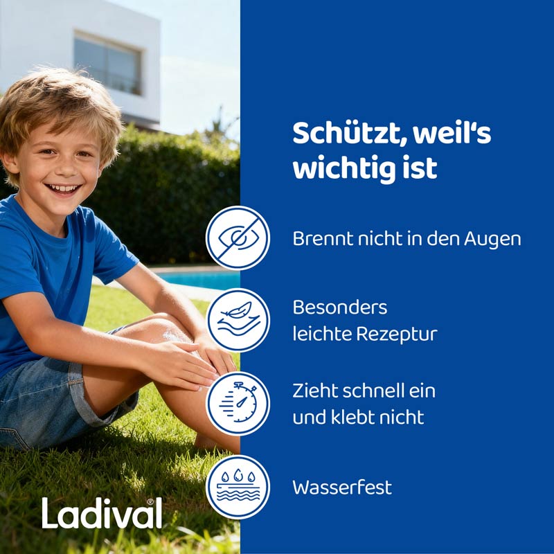 Ladival Allergische Kinderhaut Sonnenschutz-Gel für Kids LSF 50+ 200 ml Gel