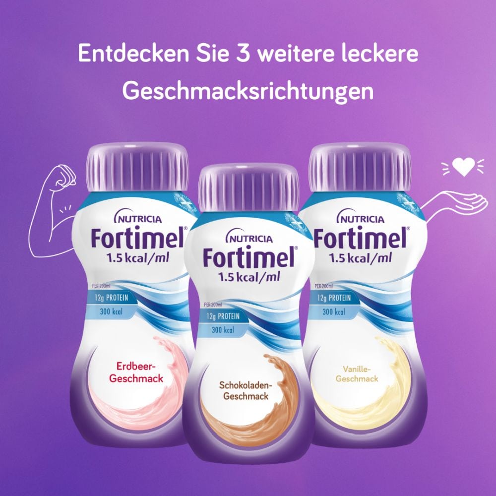 NUTRICIA Fortimel 1,5kcal / ml Bananen-Geschmack 4X200 ml Flüssigkeit