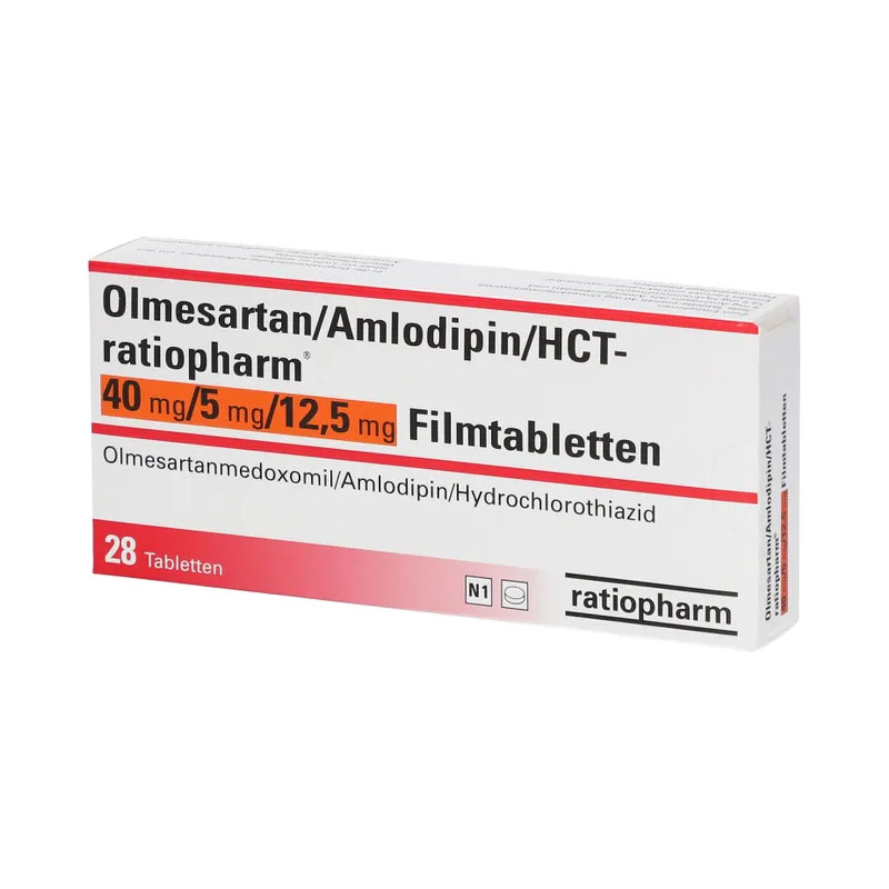 Olmesartan/Amlodipin/HCT-ratiopharm 40 mg/5 mg/12,5 mg 28 St Filmtabletten