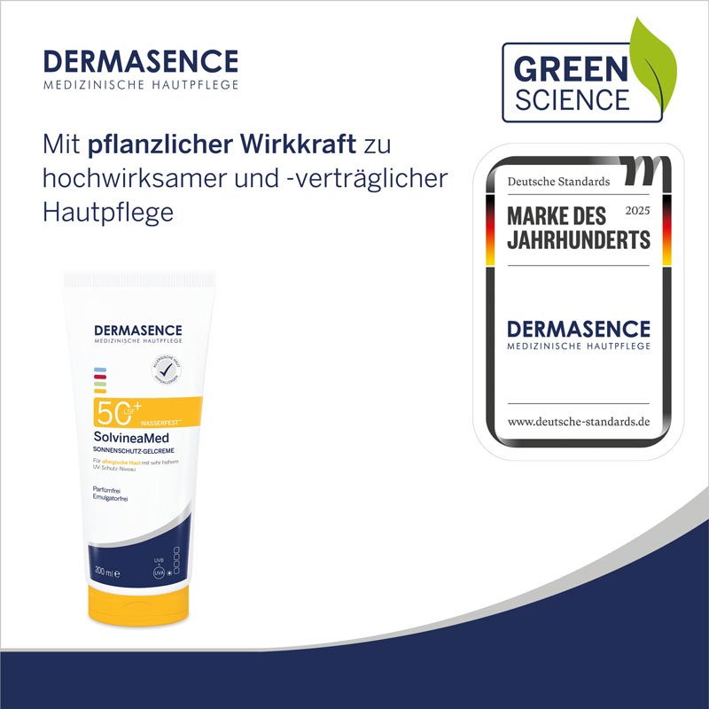 DERMASENCE SolvineaMed SONNENSCHUTZ-GELCREME LSF 50+ 200 ml Gel