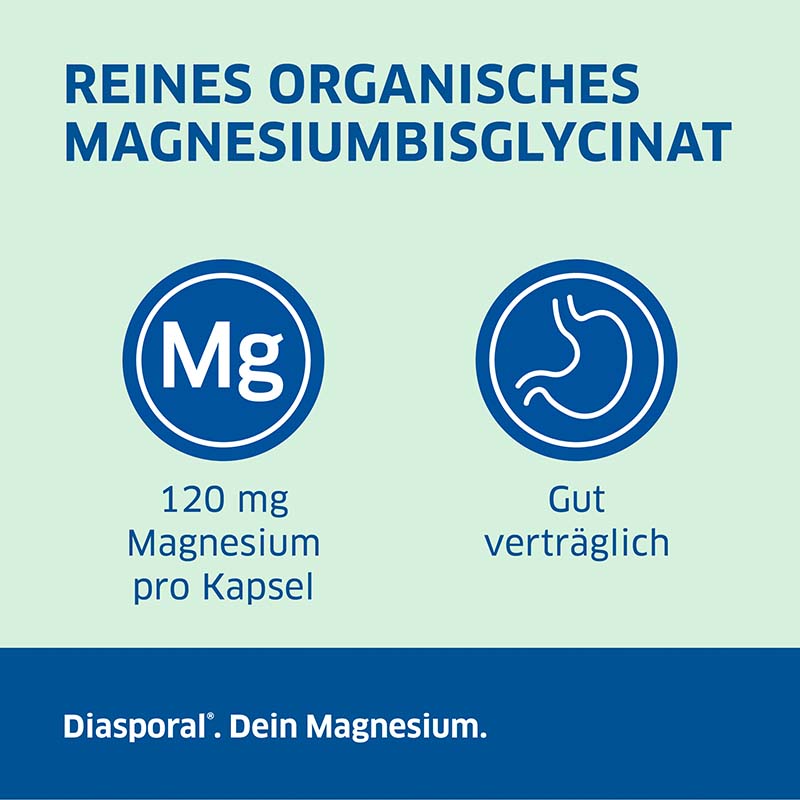 MAGNESIUM Diasporal Magnesium Bisglycinat pure 90 St Kapseln