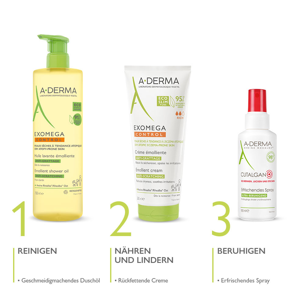 A-DERMA EXOMEGA CONTROL Rückfettende Creme  200 ml Creme