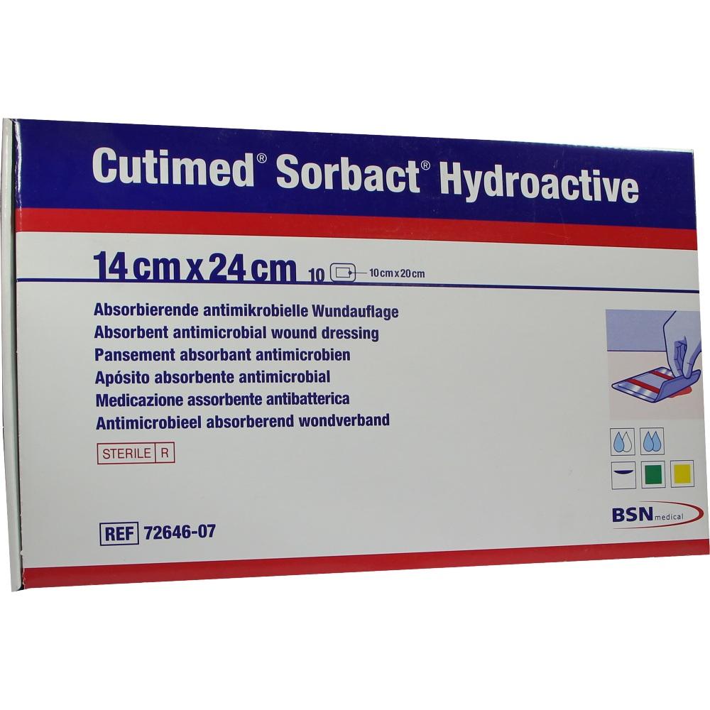 CUTIMED Sorbact Hydroactive Kompressen 14x24 cm 10 St Kompressen