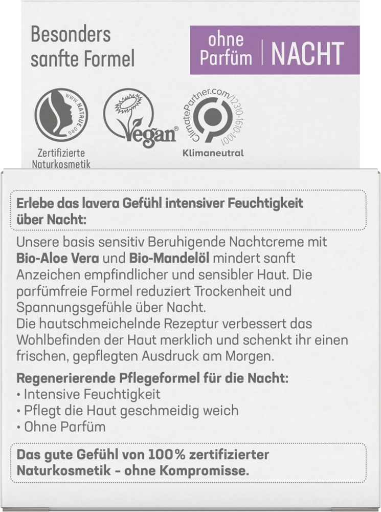 lavera BASIS SENSITIVE BERUHIGENDE NACHTCREME 50 ml Nachtcreme