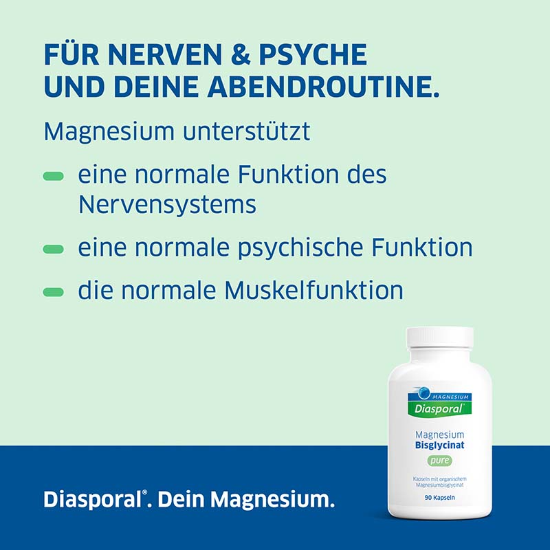 MAGNESIUM Diasporal Magnesium Bisglycinat pure 90 St Kapseln