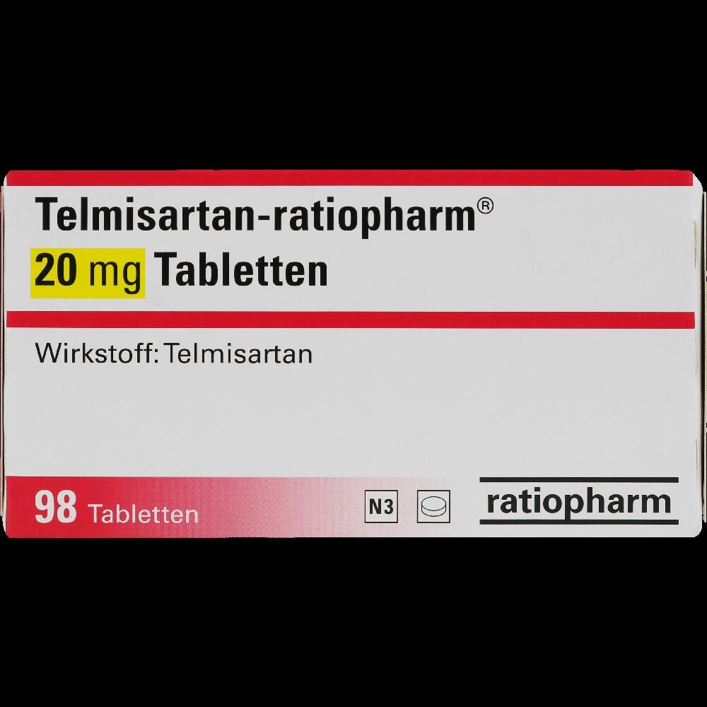 Telmisartan-ratiopharm 20mg 98 St Tabletten