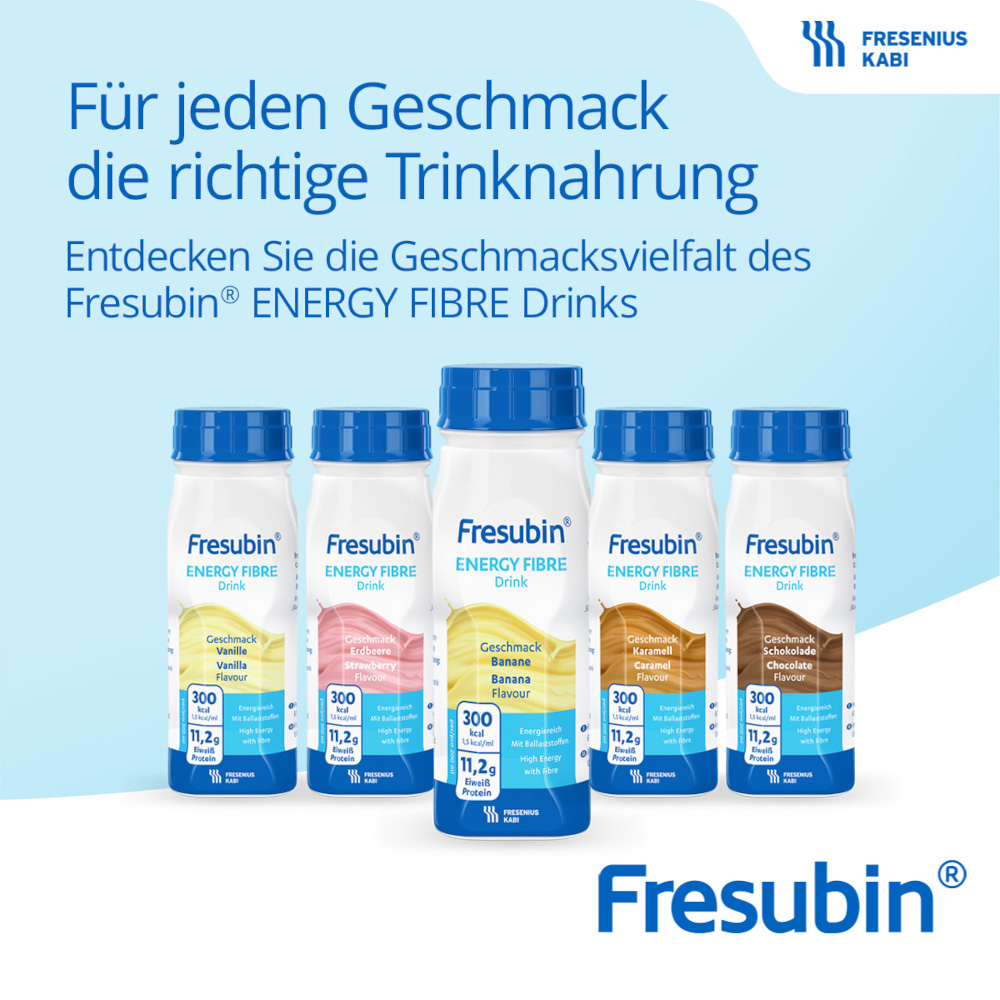 Fresubin Energy Fibre Trinknahrung Erdbeere 4X200 ml Lösung