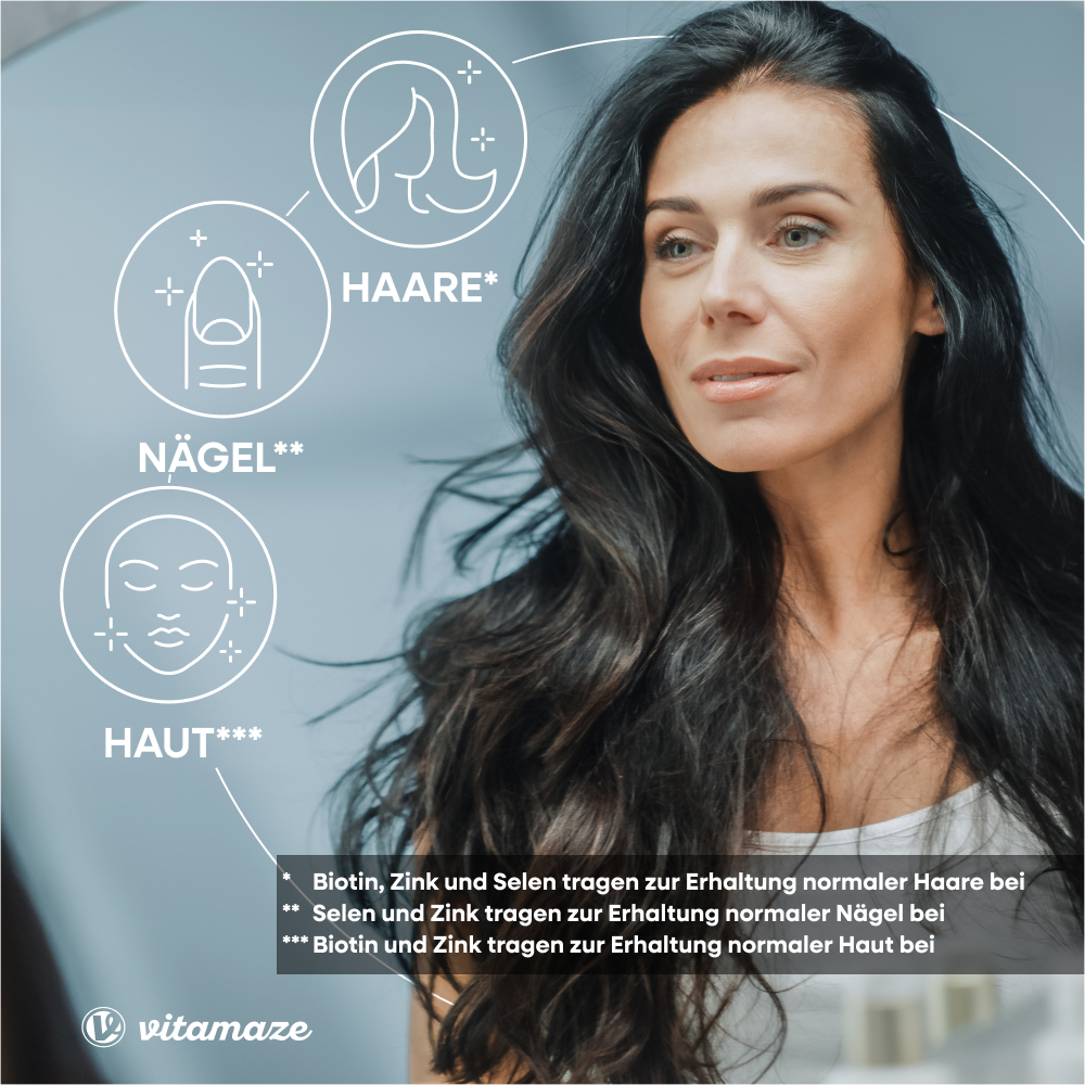 vitamaze BIOTIN + ZINK + SELEN 480 St Tabletten