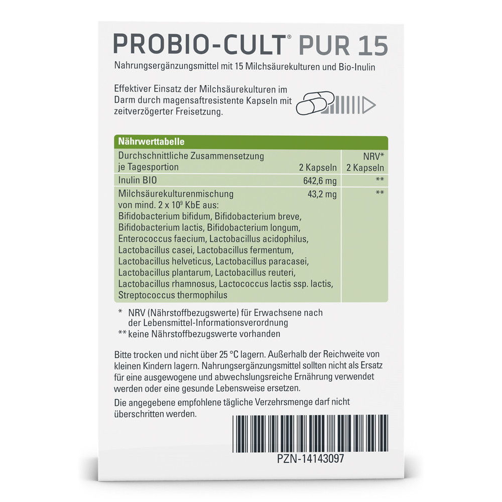 PROBIO-CULT PUR 15 DARMFLORA-BALANCE 60 St Kapseln