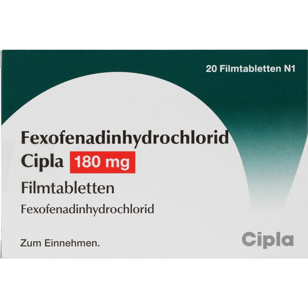 Fexofenadinhydrochlorid Cipla 180mg 20 St Filmtabletten