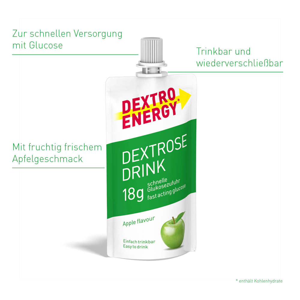 DEXTRO ENERGY Dextrose Drink Apfel 50 ml Flüssigkeit