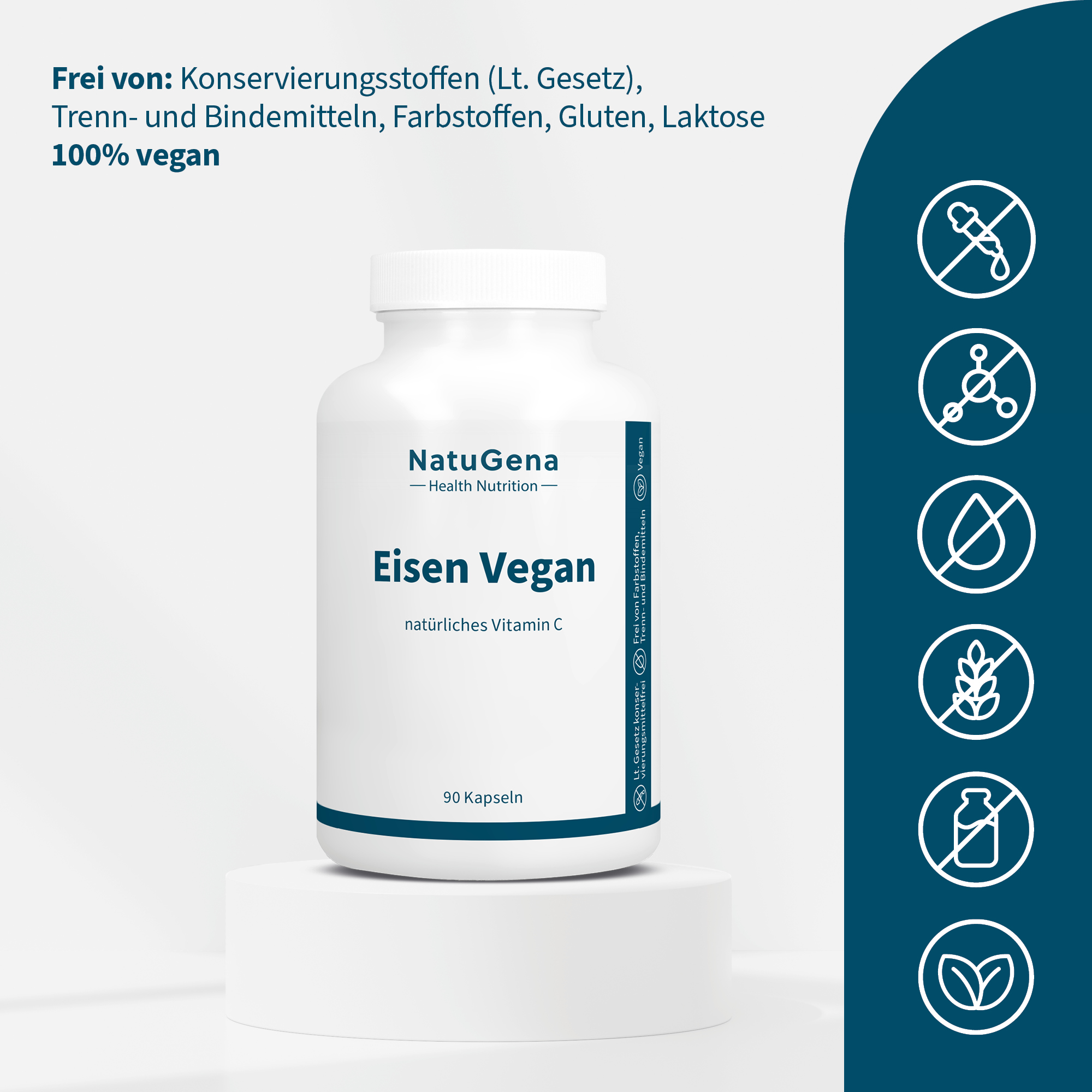 NatuGena Eisen Vegan  90 St Kapseln