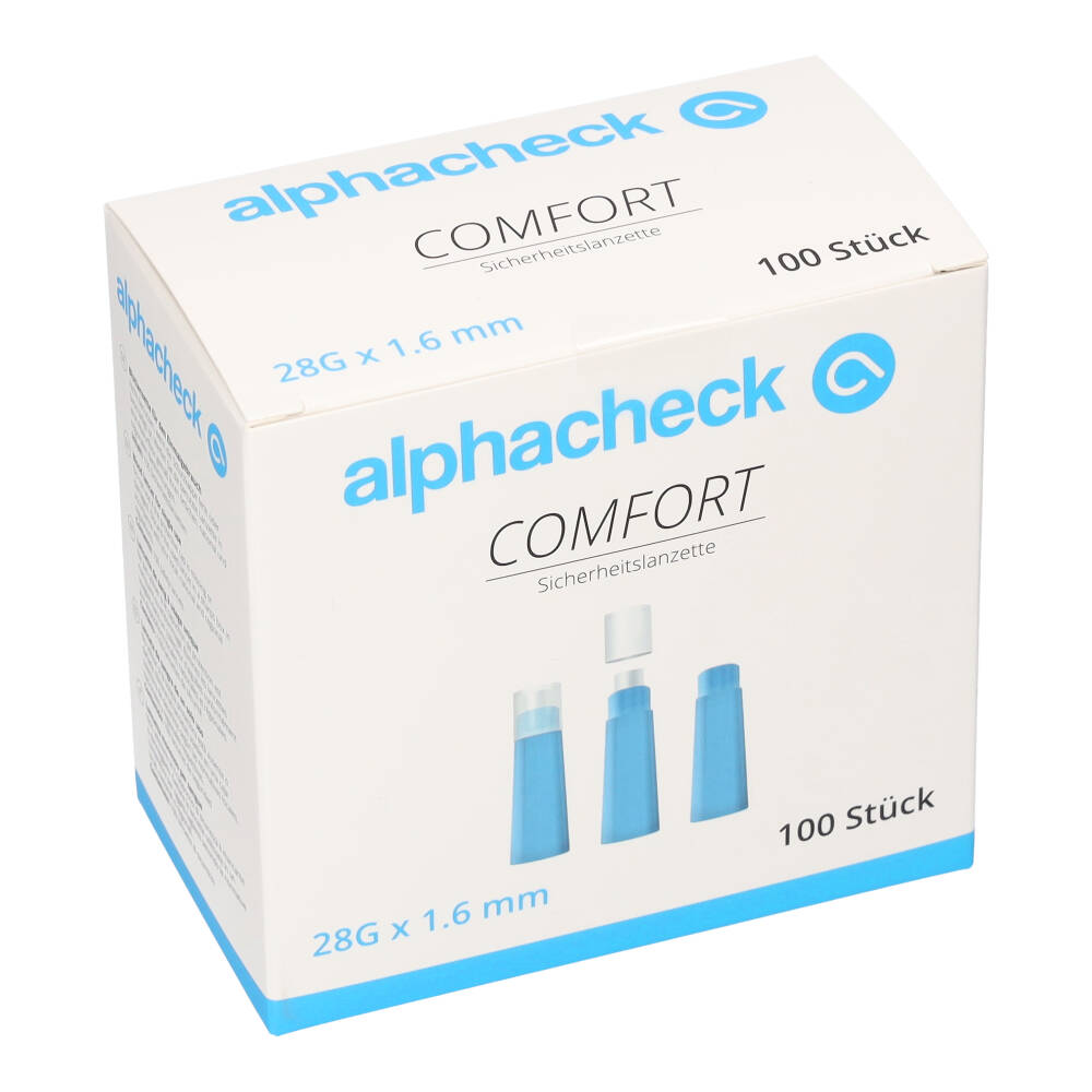 ALPHACHECK comfort Sicherheitslanzetten 28 G 1,6 mm 100 St Lanzetten