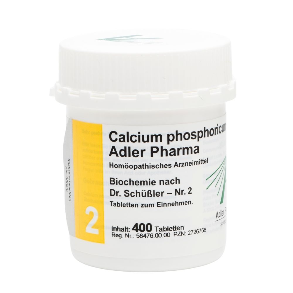 Calcium phosphoricum D6  Adler Pharma Biochemie nach Dr. Schüßler Nr.2, Tablette 400 St Tabletten
