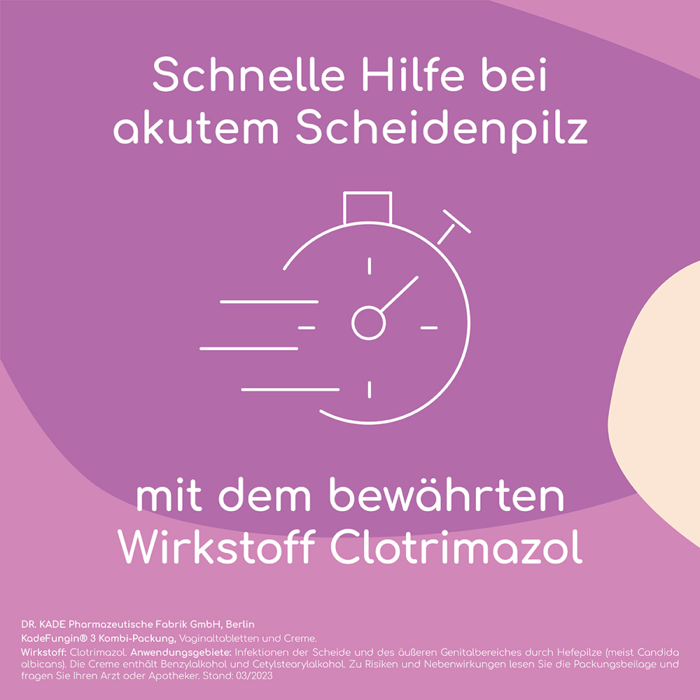 KadeFungin 3 bei Scheidenpilz Vaginaltabletten 3 St Vaginaltabletten