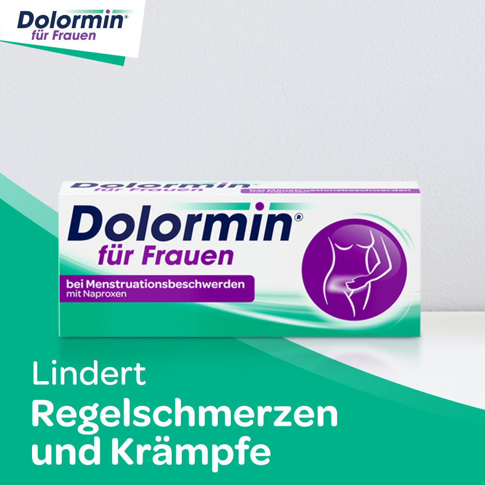 Dolormin für Frauen bei Regelschmerzen mit Naproxen, 10 Stück