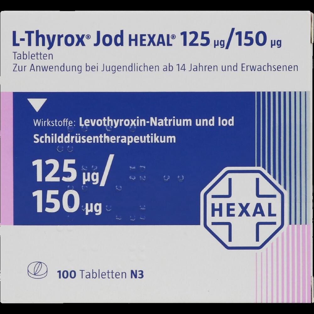 L-Thyrox Jod HEXAL 125μg/150μg 100 St Tabletten