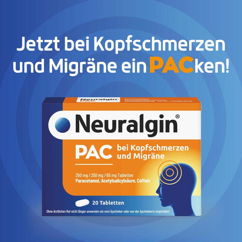Neuralgin PAC bei Kopfschmerzen und Migr&auml;ne  20 St Tabletten