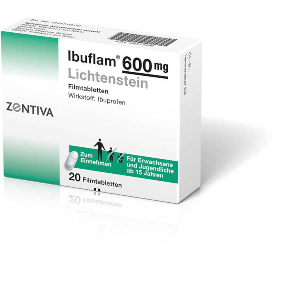 Ibuflam 600mg Lichtenstein 20 St Filmtabletten