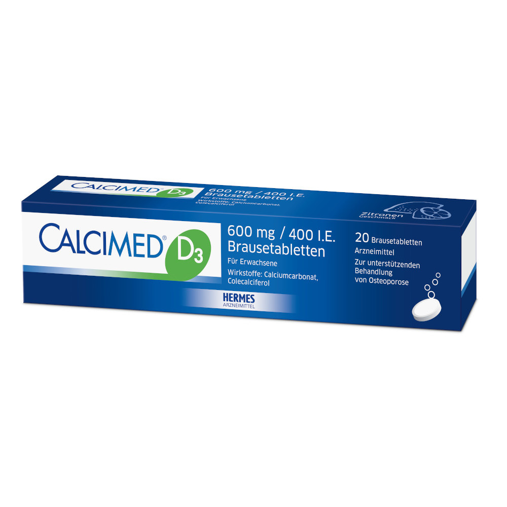 Calcimed D3 600mg/400 I.E. 20 St Brausetabletten
