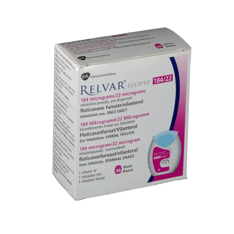 RELVAR Ellipta 184 Mikrogramm/22 Mikrogramm Inh.P. 1X30 St Inhalationspulver