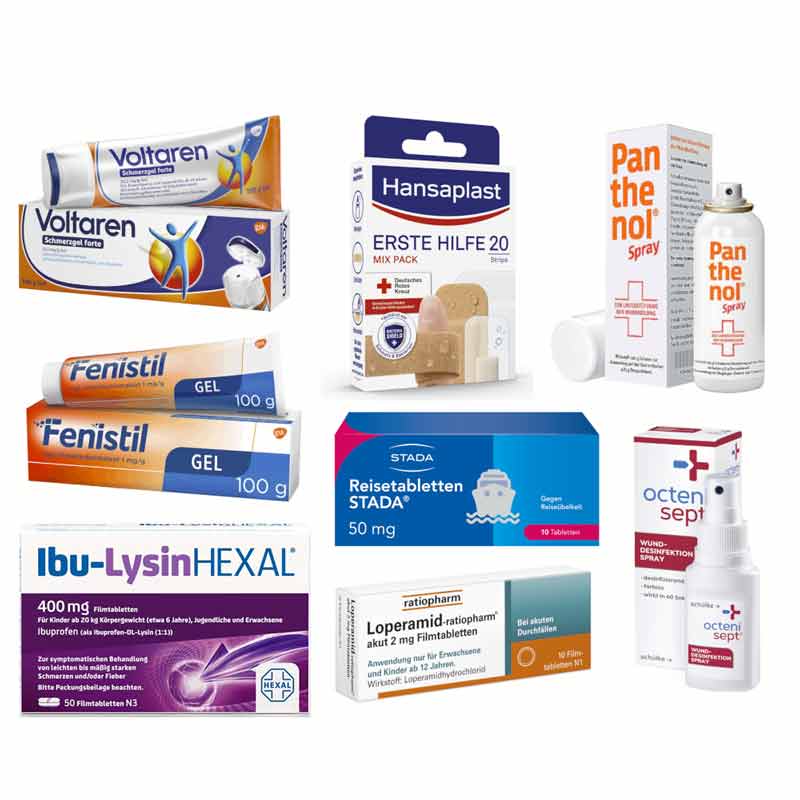 Reiseapotheke f&uuml;r Erwachsene Exklusiv  1 Sparset