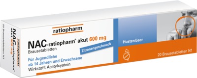 NAC-ratiopharm akut 600mg Hustenlöser 20 St Brausetabletten