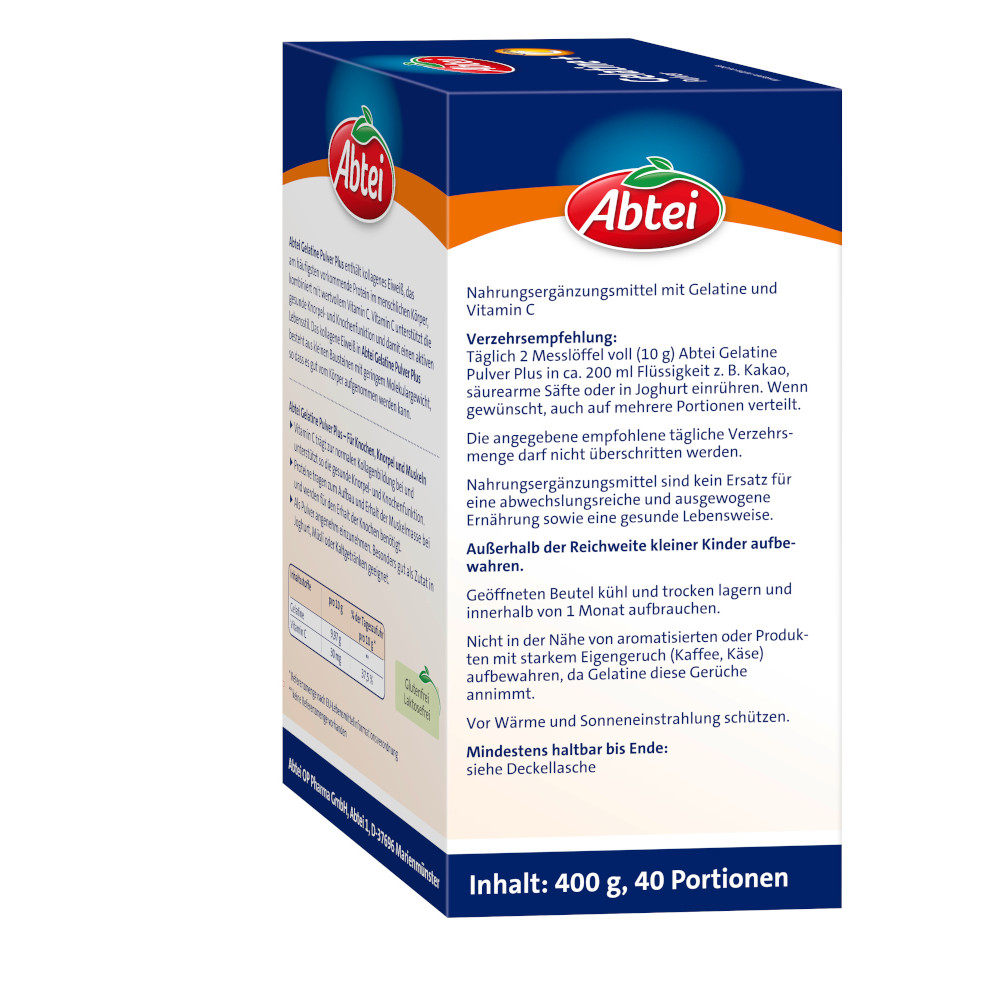 Abtei Gelantine + Vitamin C Pulver 400 g Pulver