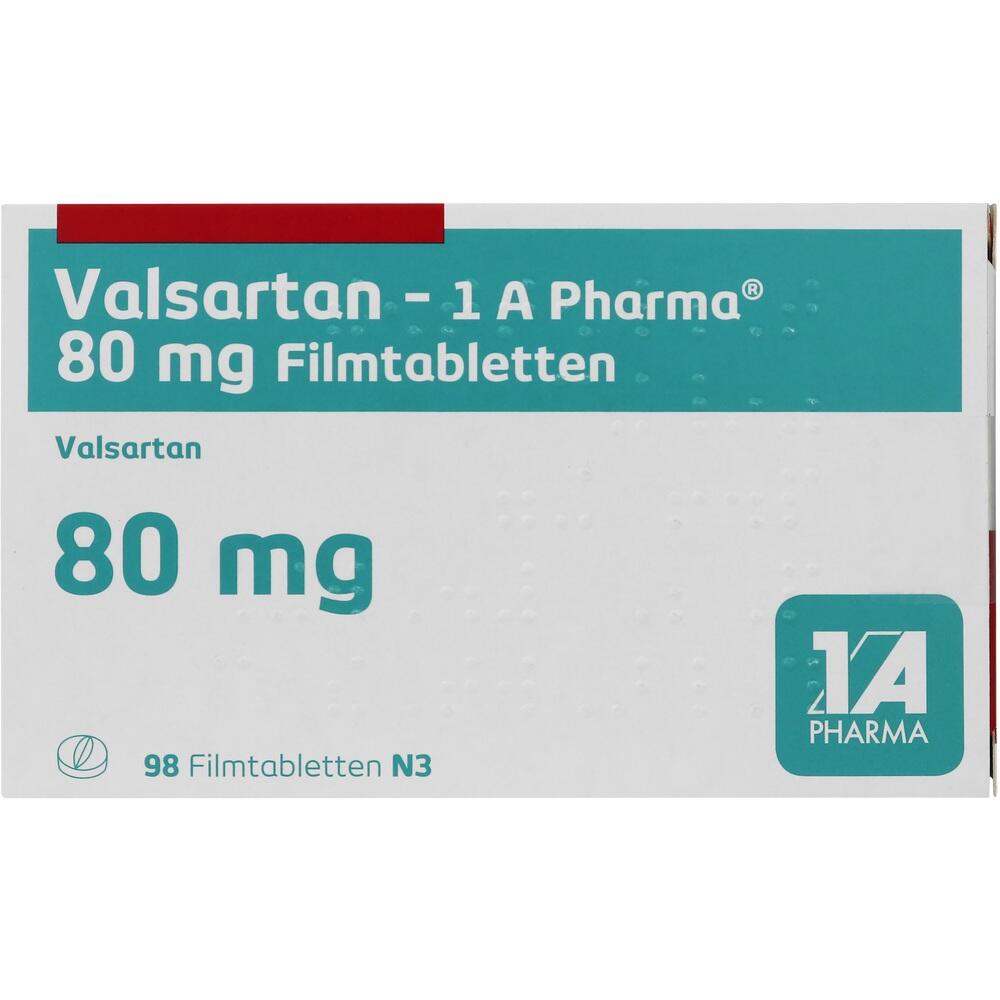 Valsartan-1 A Pharma 80mg 98 St Filmtabletten