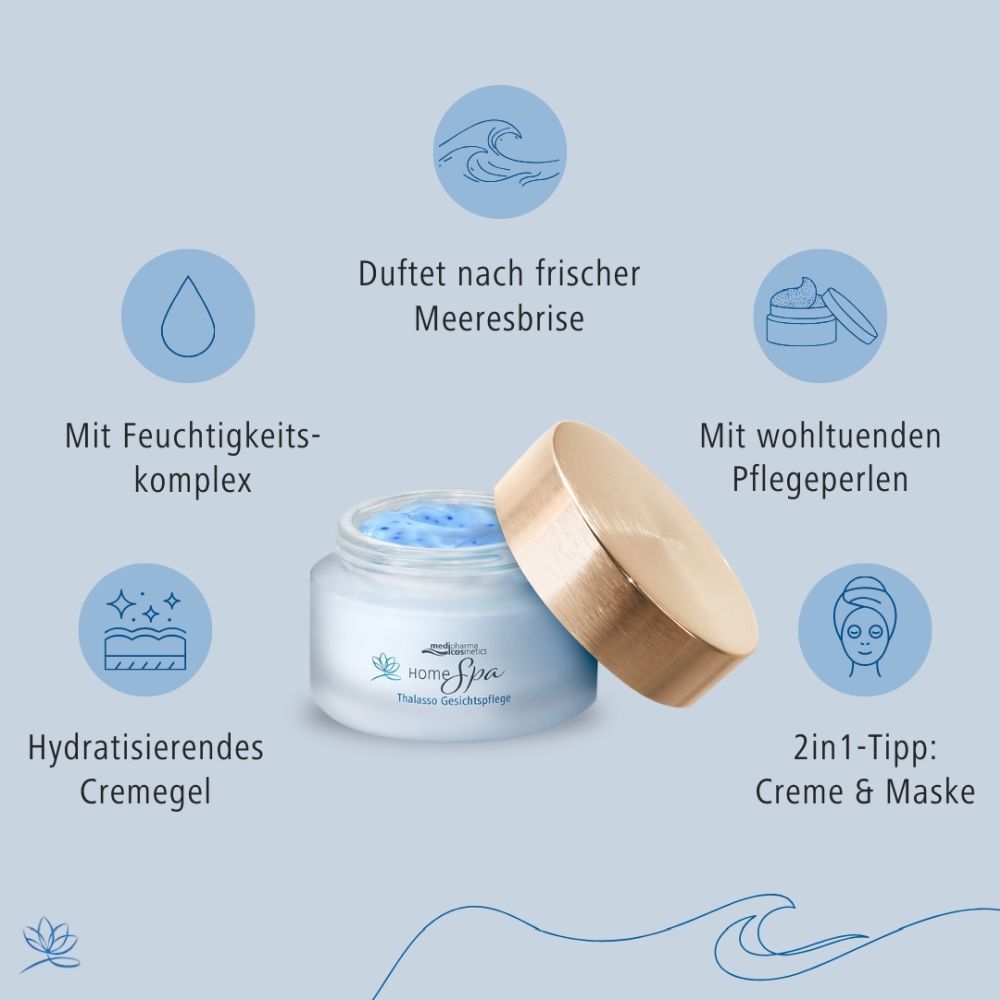 medipharma cosmetics Home Spa Thalasso Gesichtspflege 50 ml Gel