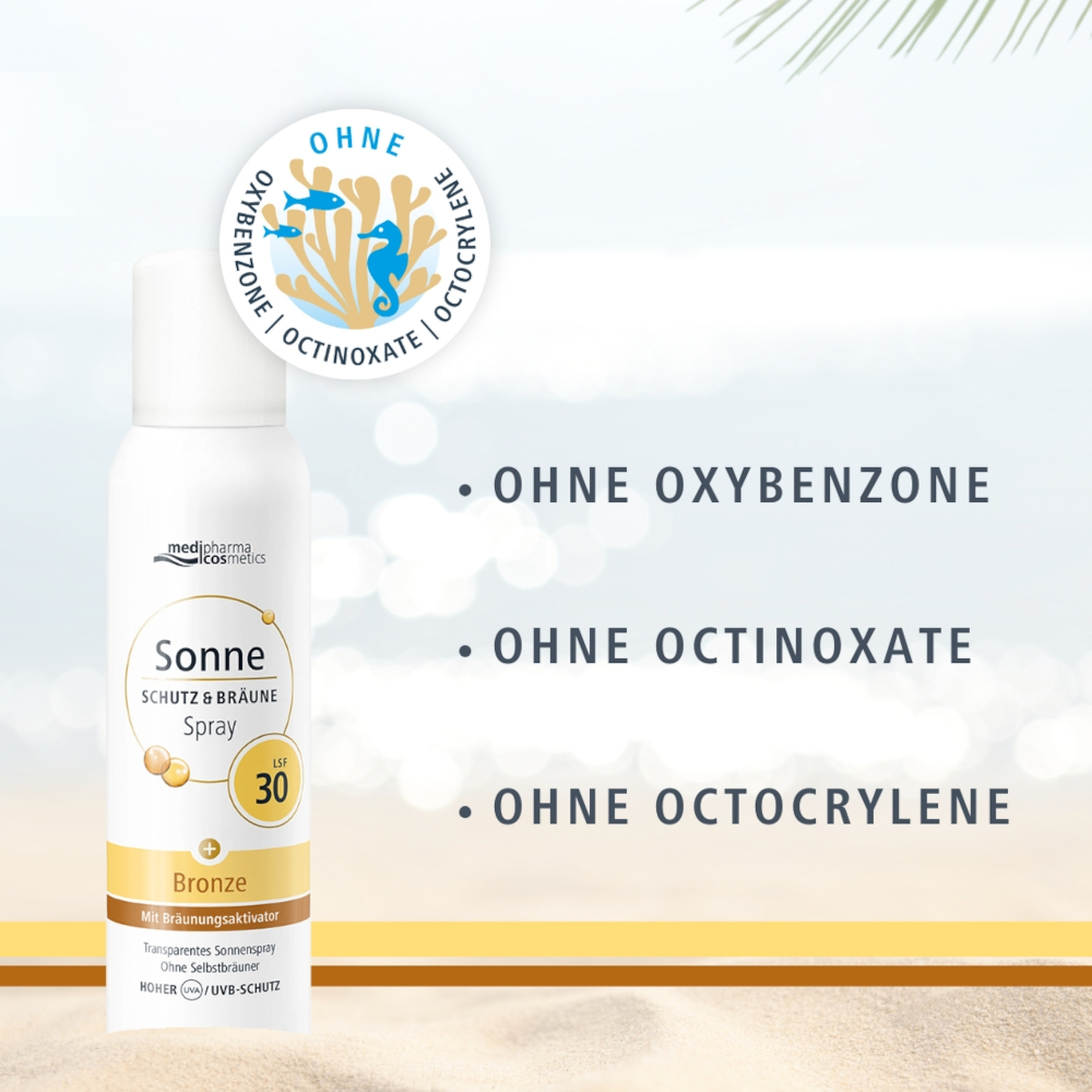medipharma cosmetics Sonne SCHUTZ & BRÄUNE LSF 30 Aerosol-Spray 150 ml Spray